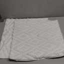 Pallene Spring Pure White Throw Pillow Covers 18x18 Set of 2, Soft Plush Faux Fur Decorative Couch Pillow Covers for Sofa Bed Living Room Pillow Cases with 3D Diamond Pattern