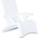 Step2 Vero Adirondack Chair, Stylish Poolside Lounger, Fade-Resistant, Waterproof Patio Furniture for Sun Shelf, Use in Pools up to 9-Inches of Water, Weighted, White, 1 Pack