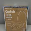 Jool Baby Quick Flip Toilet Seat with Built-in Potty & Splash Guard for Toddler Training, Slow Close (Elongated)