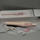 Auto Curling Iron 1.25 Inch, Rotating Hair Curler for Beach Waves, AutomaticHair Curler with Anti-Scald & Anti-Tangle, Ceramic Curling Wand for Long Hair, Dual Voltage, Pink