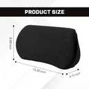 wuyaoyao Lumbar Support Pillow for Car, Memory Foam Auto Seat Lower Back Support Cushion for Back Pain Relief, Ergonomic Comfortable Driving Seat Lumbar Pillow, Universal Car Accessories (Black)