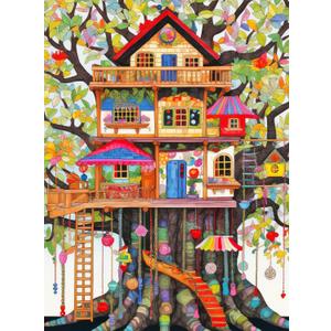 Cross & Glory  Jigsaw Puzzle for Adults 1000 Piece | Whimsical Art Style | Fantastical Treehouse Escape | Vibrant Design | Fun Family Activity | Satin Finish | 20x27 Inches