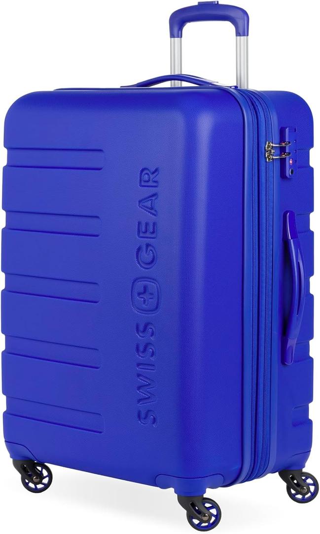 SwissGear 7366 Signature Hardside Expandable Luggage with Spinner Wheels, TSA Lock, Cobalt, Checked-Medium 23-Inch