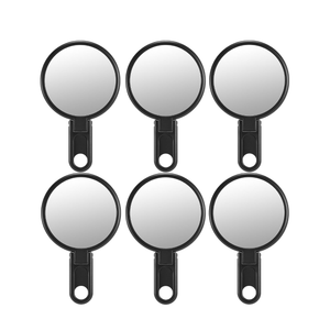 OMIRO 3" Compact Mirror with Adjustable Handle, Mini Folding Mirror for Makeup (Black, Pack of 12)