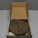 LEDAUT 2" x 50' Titanium Exhaust Heat Wrap Roll for Motorcycle Fiberglass Heat Shield Tape with Stainless Ties