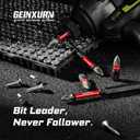 Geinxurn 20Pcs Multi-Size Diamond Coated Impact Screwdriver Bit Set, #2 Phillips Power Driver Bits, Magnetic S2 Steel PH2 Screwdriver Bits Set with 1Pcs Screwdriver Bit Holer