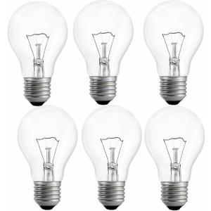 100W Incandescent Light Bulbs,A19 Bulb Dimmable Medium E26 Base Light Bulbs,A19 Incandescent Light Bulb (6)