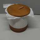 Ceramic Jar with Lid, Coffee Canisters with Airtight Lids Kitchen Food Storage Container for Spice Loose Leaf Tea, Small Decorative Jars for Countertop Coffee Bar Accessories - White 20 fl.oz