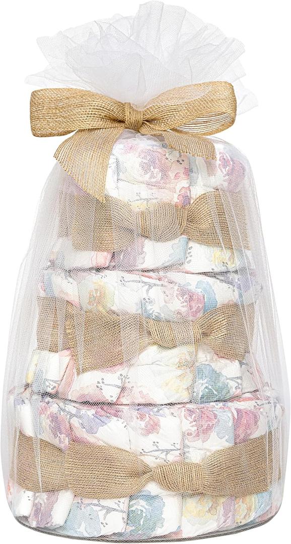 The Honest Company Diaper Cake Diapers Baby Personal Care Plant-Based Wipes, Rose Blossom, Regular Size, 1 8-14 lbs, 35 Count