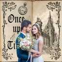 Once Upon a Time Backdrop Fairy Tale Books Ancient Castle Princess Photography Background Old Opening Book Romantic Story Wedding Birthday Party Decorations Banner Props 10x8ft
