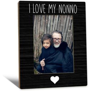 Nonno Gifts Picture Frame 5x7, NonnoGrandpa Photo Frame, Christmas Fathers Day Birthday Gifts for Nonnos from Grandkids, I Love My Nonno Wooden Picture Photo Frames for Desk Home Room Decor