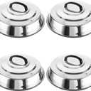 STARVAST 4 Sets Cheese Melting Dome, Stainless Steel Round Basting Steaming Cover, Metal Griddle Grill Accessories Griddles Lid for Flat Top Griddle Teppanyaki BBQ Cooking Indoor & Outdoor