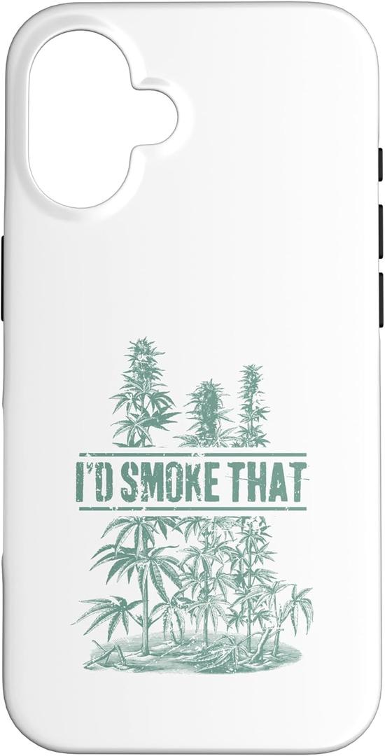 I'd Smoke That Vintage Weed Engraving Case for iPhone 16