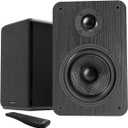 LONPOO Bluetooth Bookshelf Speakers, 60W Powered Speakers with Bluetooth/AUX-in/Optical/RCA (Black)