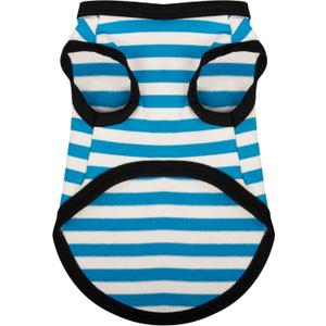 Paiaite Dog Shirts - Striped Sleeveless Cotton Tank Top for Small Medium Dogs, Blue XXL (2XL-(26~38lb) | Chest(~25.5"))