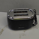 Mueller Retro Toaster 2 Slice with 7 Browning Levels and 3 Functions: Reheat, Defrost & Cancel, Stainless Steel Features, Removable Crumb Tray, Under Base Cord Storage, Black