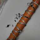 Liliful 2 Pcs Halloween Barbed Wire Baseball Wood Bat 27 Inch Barb Wire Baseball Bat Zombie Decoration Prop with Fake Barbed for Halloween Cosplay Party Decoration Costume Accessory