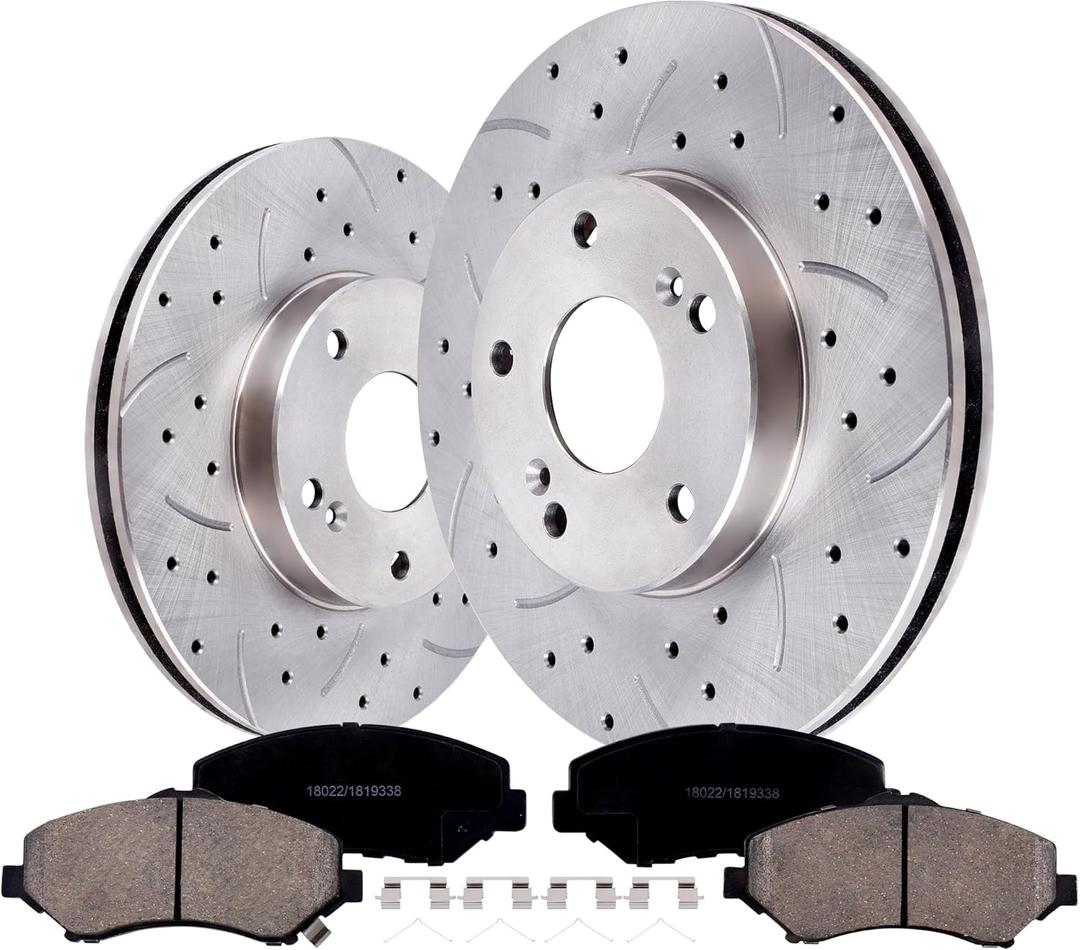 Front Brake Kits With Pads And Rotors Compatible With Honda Accord 2008-2017,Civic 2013-2015,Cr-Z 2016,Element 2003-2011,Fit 2014,For Acura Ilx 2014-2015; Lx/Lx-P/Lx-S Model; 280mm