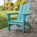 POLYWOOD Modern Adirondack Chair – All-Weather Outdoor Lawn Adirondack Chairs – HDPE, Fade-Resistant & Durable Outdoor Furniture – For Patio, Deck & Fire Pit Chairs – Black, 32.11in. X 29.25in. X 34.66in.