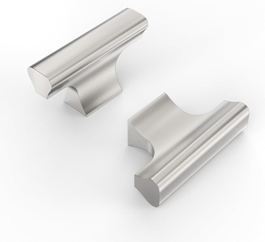 10 Pack 2 Inch Brushed Satin Nickel Cabinet Knobs for Kitchen Cabinets and Drawers (2"/51MM Single Hole)