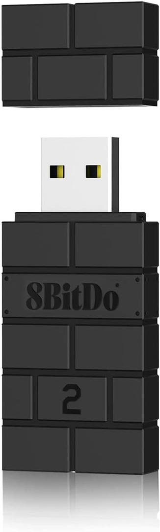 8Bitdo Adapter Switch Controller Adapter 2 USB Wireless for Windows, Mac & Raspberry Pi, Compatible with Xbox Series X & S, PS5/PS4/PS3 Controllers
