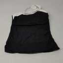 Women's Swimsuit Tankini Top Only - One Shoulder Swim Top Tummy Control Bathing Suit No Bottom 2025 Swimwear (Black White), S