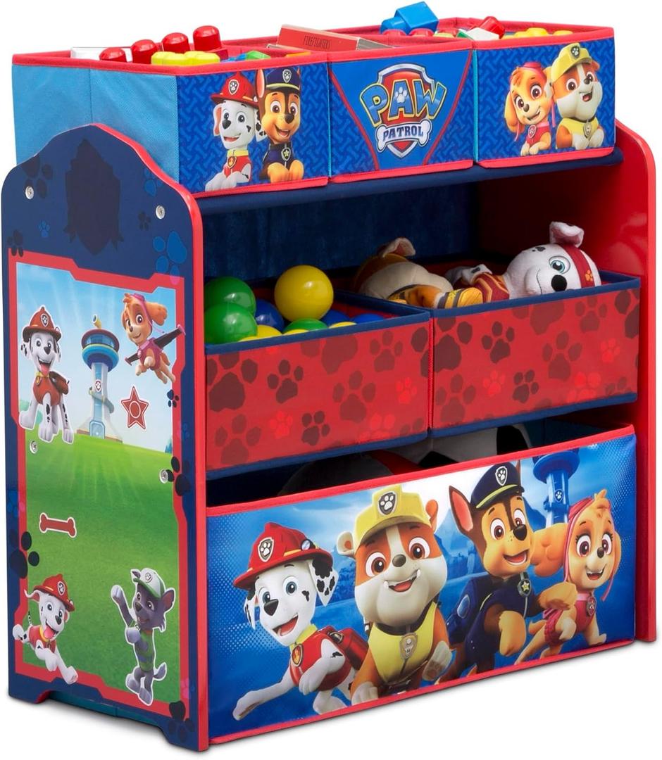 Delta Children Design & Store 6 Bin Toy Storage Organizer, Nick Jr. PAW Patrol, Pack of 1
