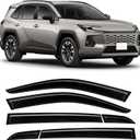 Rain Guards Compatible with Toyota RAV4 2026 2027, Tape-on Durable Side Sun Wind Window Deflectors, 2026-2027 RAV4 Rain Guard Black 6 PCS