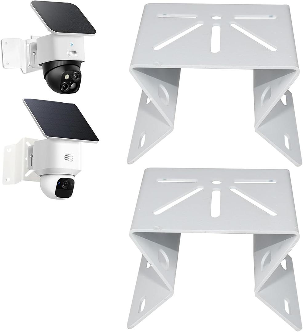 VVHOOY Metal Corner Camera Mount for PTZ Camera, to Achieve a Wider View Range 270,Exterior Wall Corner Bracket Compatible with eufy SoloCam S340/S330/E30,Wyze Cam Pan v3(2Pack)