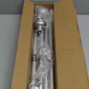 SIMEWIN Heavy Duty Curtain Rods for Windows 16x60 inch ,1 Inch Silver Curtain Rods for Bedroom, Living Room, Patio, Kitchen, Adjustable Curtain Rods with Classic Finials, Silver Finishing
