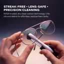 Peeps Eyeglass Cleaner - Lens Cleaner for Eyeglasses, Sunglasses, Eyewear - Soft Touch Black