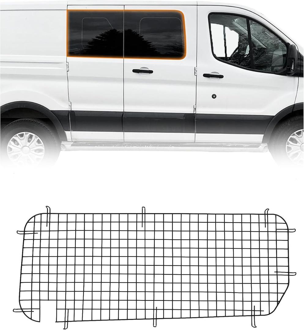 MELIPRON Security Window Screen Fit for Ford Transit Low Roof Sliding Side Window Safety Screens