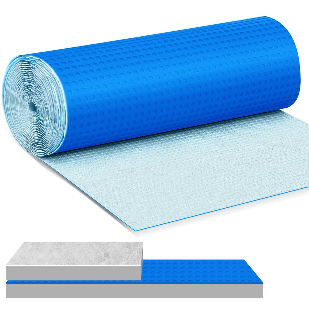 Drydiet 215 Sqft Uncoupling Membrane for Tile 1/8''(3mm), Blue