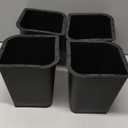 4pcs Bed Risers Stackable Rubber Furniture Foot Cushions Adjustable Height for Sofa Table Chair Durable Anti-Slip Protective Mats Elevation Boost