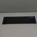 Arteck HB192 Universal Bluetooth Keyboard Multi-Device Stainless Steel Full Size Wireless Keyboard for Windows iOS Android Computer Desktop Laptop Surface Tablet Smartphone Rechargeable Battery