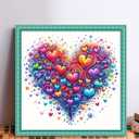 CHAONENG 5D Funny Love Diamond Art Painting Kits for Adults Colorful Gradient Diamond Painting Kits for Beginners Full Drill Diamond Dots,Gem Art Crafts for Adults Wall Decor 14x14inch