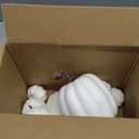 LOMIMOS 12pcs Halloween White Decorative Pumpkins,Assorted Size Artificial Pumpkins for DIY Fall Harvest Thanksgiving Home Decorating Embellishing and Displaying