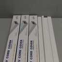 ZhiYo Large Capacity Wire Hiders for TV on Wall, 63in (4xL15.8in) PVC Cable Cover, Snap and Lock Design, White Cord Covers for Wires on Wall, Set of 3