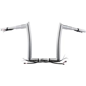 MoKitDora 12" Rise Prewired Ape Hanger Handlebar 1.5" Fat 1.25" Clamp Bar for 2012-2015 Softail Fat Boy FLSTF FLSTFB Shrine SE FLSTC 2013-2015 Breakout CVO FXSB FXSBSE, Chrome