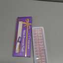 Kids Press on Nails, 24pcs French Tip Press on Nails for Kids 6-12 with 3D Nail Rhinestones, Non-Toxic Nail Kit with Nail Glue, Adhesive Tabs, Fake Nails Gift for Girls