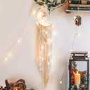 Gifts for Teenage Girls, Hanging Photo Display & Moon Dream Catchers, Christmas Teen Girls Gifts Ideas Ages 10 11 12 13 14 Years Old, Macrame Wall Decor Boho Bedroom Dorm Aesthetic Room Decor, Standard Postcard Size