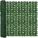 Artificial Fence Privacy Screen: 5FT x 50FT UV-Anti Faux Greenery Backdrop Ivy Chain Link Shades Panels for Patio, Balcony, Garden,Deck,Backyard Indoor Outdoor Green Wall Decor