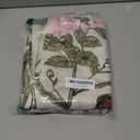 Riyidecor Light Green Leave Plant Small Short Kitchen Curtains Floral Botanical Wildflower Flower Floral Rod Pocket Farmhouse Cafe Curtains Herb Vintage Cute Bedroom Living Room Treatment Fabric (26"W x 36"L (Pack of 2))