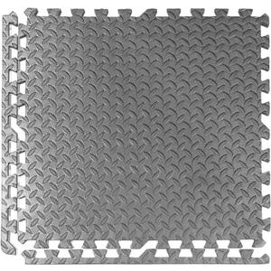 GWT Puzzle Exercise Mat, EVA Foam Interlocking Floor Tiles for Home Gym, Workout Equipment, treadmill, Protective Flooring, Fit Tile 24 SQ FT (6 Pcs)