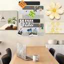 Bulletin Board, Jeethemy Felt Pin Board Bar Strips, Self Adhesive Cork Boards for Walls with 35 Push Pins for Bedrooms Offices Home Decoration,8 Pack,Black/Grey/White/Light Grey