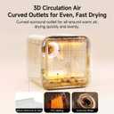 Ultra-Quiet Pet Dryer Box for Cats and Small Dogs - 360 Fast Drying, Adjustable Temperature, Transparent Design, Stress-Free Hands-Free Grooming Solution