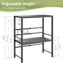 Expandable-Metal-Storage-Shelves-Organizer For Pantry Kitchen Garage, 2-Tier Heavy Duty Shelving Units and Storage For Small Appliance, Adjustable Standing Shelf Riser Rack For Closet Warehouse