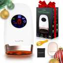 Lunix LX7 Electric Hand Massager with Heat and Compression, Pressure Point Therapy for Arthritis, Pain Relief and Carpal Tunnel, with Hand Warmer, White