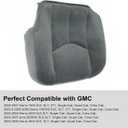 Automotive Replacement Seat Cover Driver Side Bottom Cloth Seat Cover for 2003-2007 GMC Sierra 1500 2500 3500 1500HD 2500HD SLE SLT Charcoal Gray