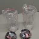 Blender Cups Replacement Parts for Ninja, 32oz Cups with Sip & Seal Lids,Compatible with Ninja Auto IQ Blender BL450 BL480 BL642 BL680 BN801 SS101 SS151